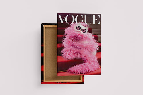 cat with glasses vogue, pet, art, kanvas tablo