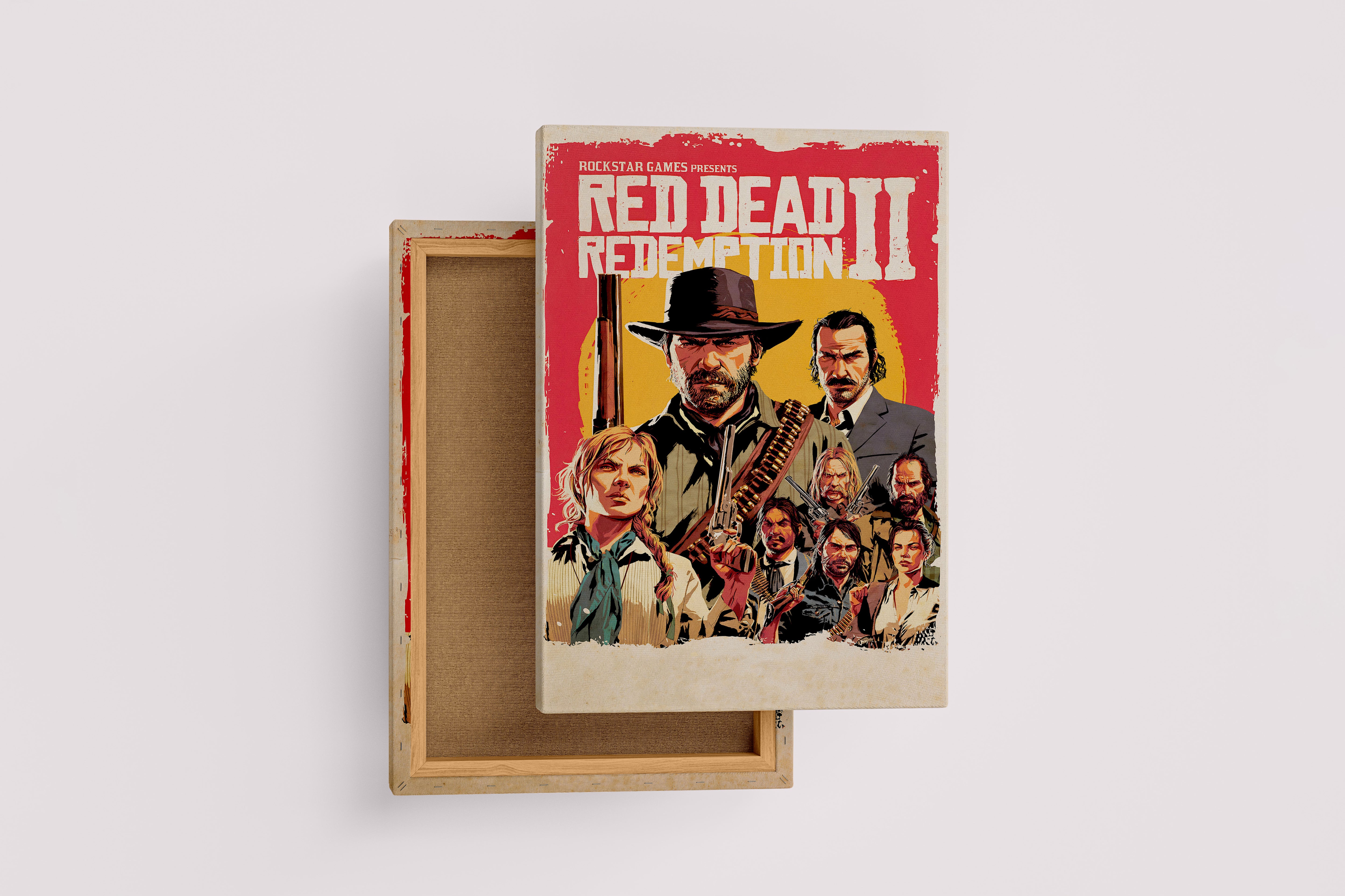 pc game, rdr 2 model 1, gaming art, art, kanvas tablo