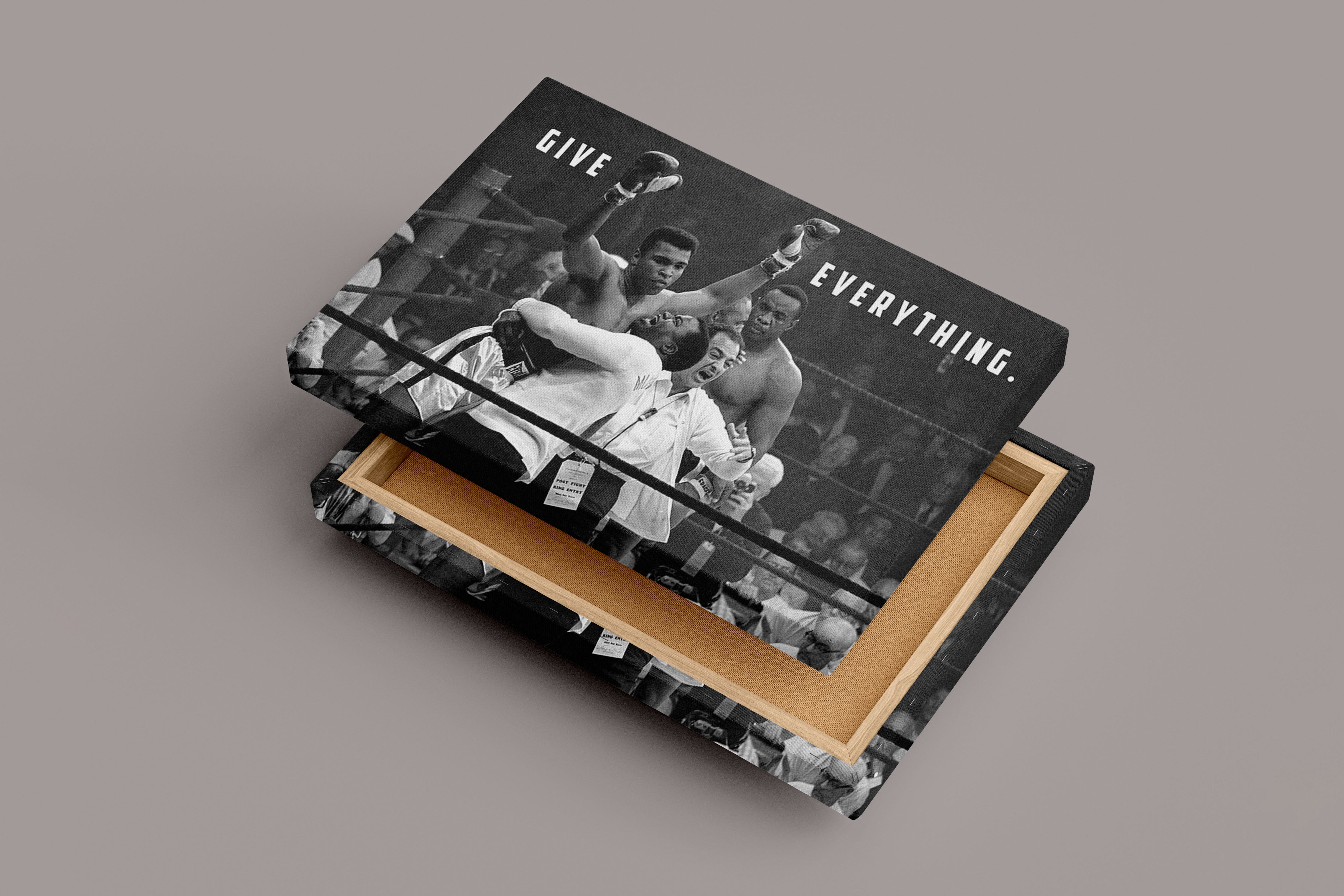 Muhammad Ali, give everything, quote, art, kanvas tablo