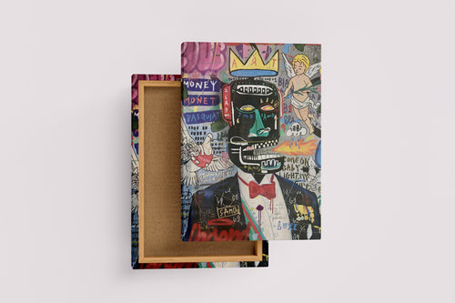 Jean-Michel Basquiat Crowned Portrait Pop Art Kanvas Tablo