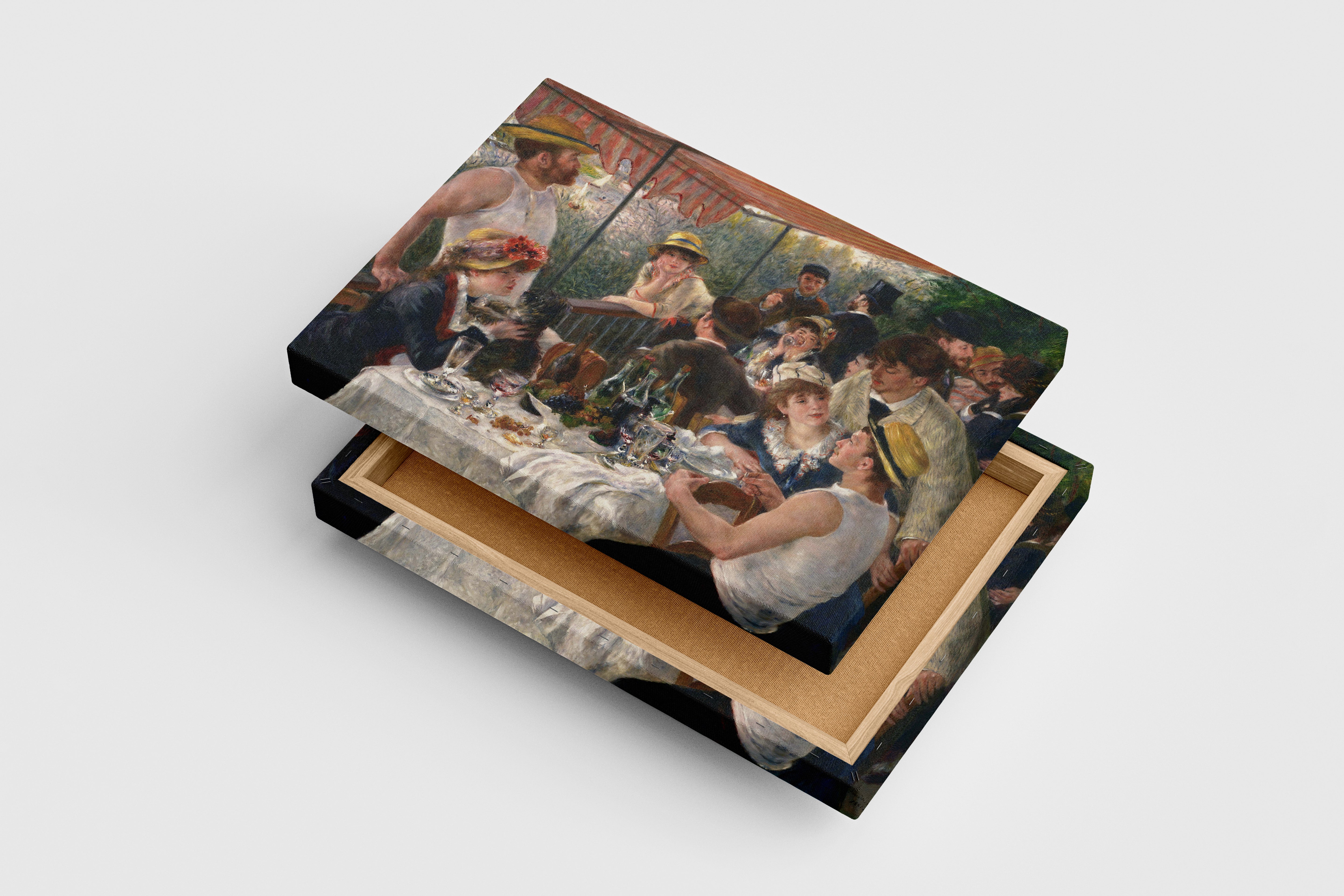 Pierre-Auguste Renoir'ın Neşeli Başyapıtı Kayıkçıların Öğle Yemeği Empresyonist Kanvas Tablo