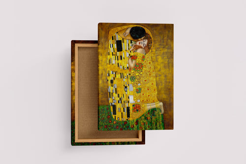 Gustav Klimt Kiss Tablosu Altın Doku Sanat Kanvas Tablo