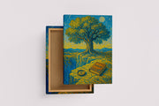 ai creation, Van Gogh-themed forest, ai art, art, kanvas tablo