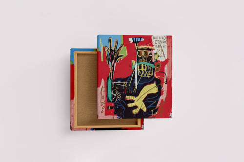 Jean-Michel Basquiat'nın Kahramanlık Simgesi Boksör (Untitled) Neo-Ekspresyonist Kanvas Tablo