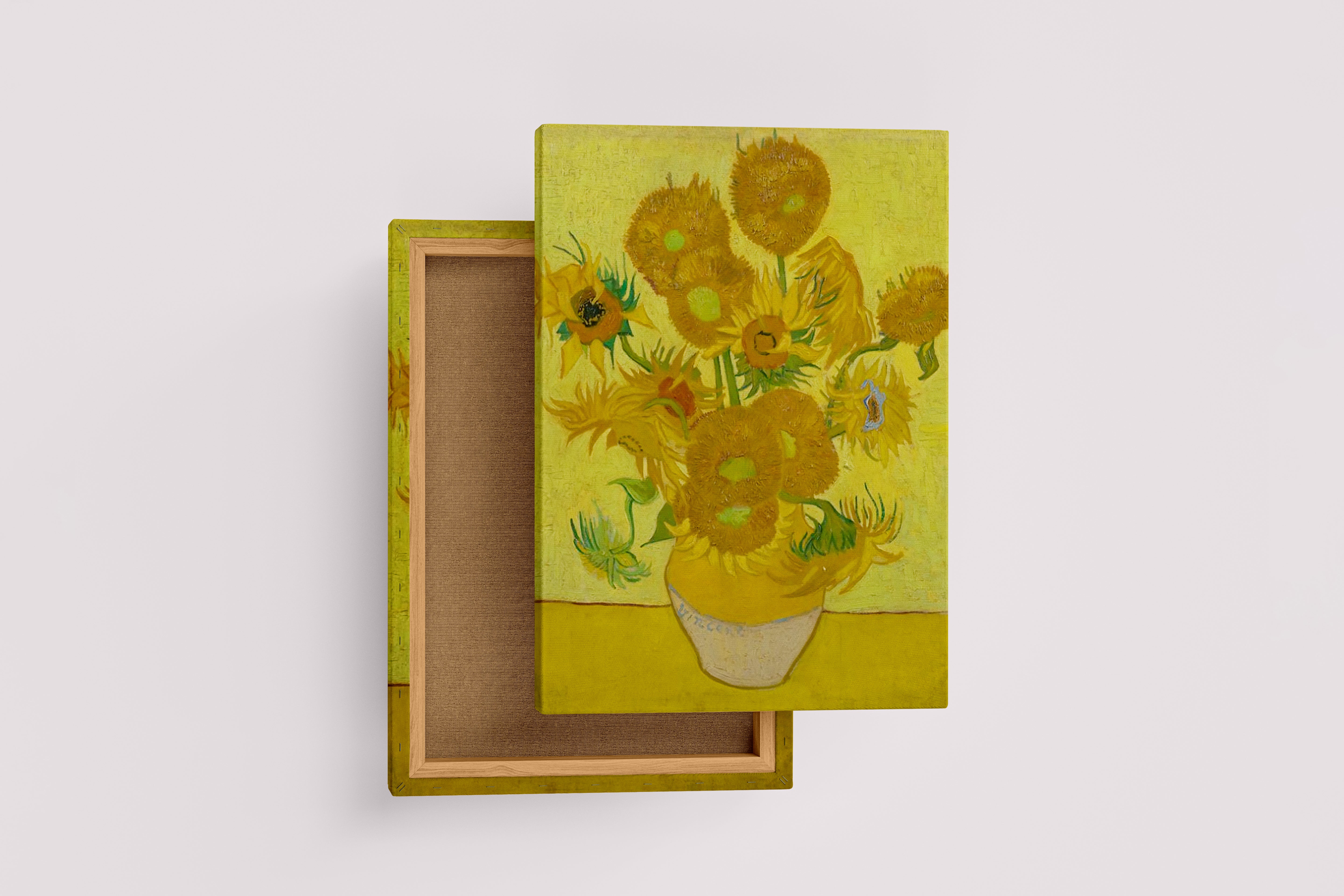 Vincent van Gogh Ayçiçekleri Serisi Sarı Vazo Arles Post-Empresyonist Kanvas Tablo