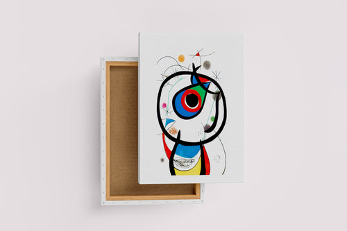 Joan Miró Renkli Soyut Figür Kanvas Tablo