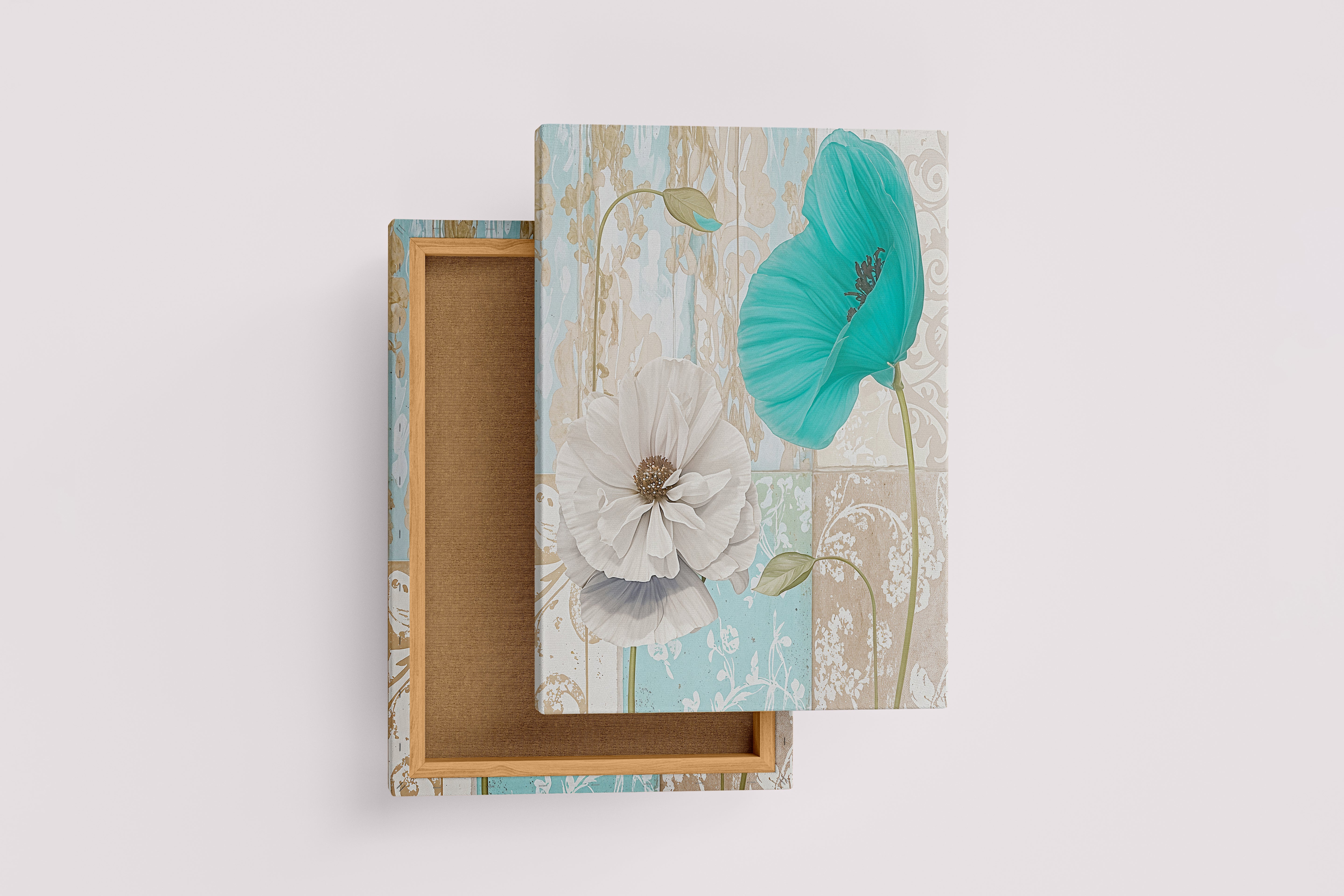flower motif, colorful, art, kanvas tablo