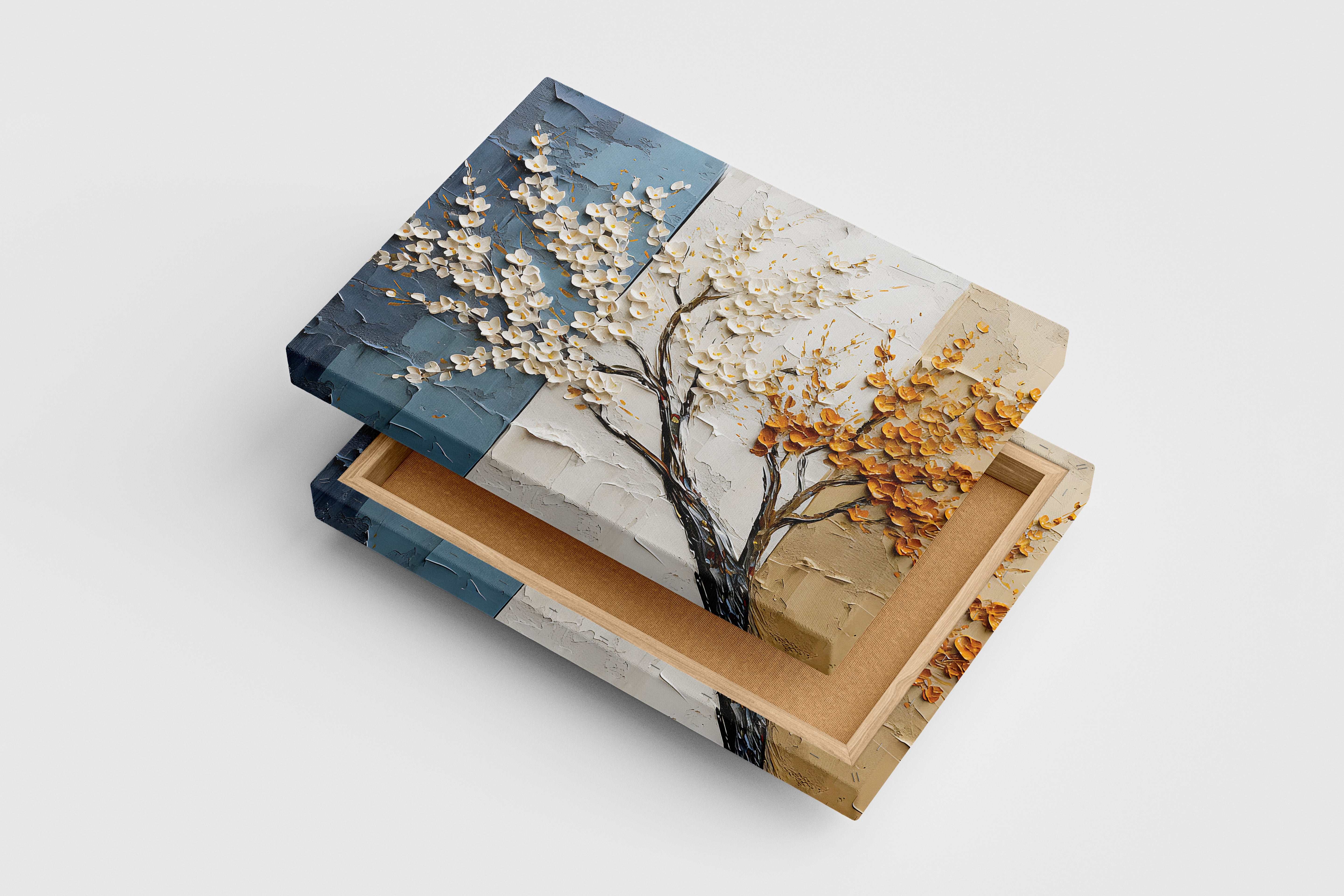 flower motif, 3 light colors, art, kanvas tablo
