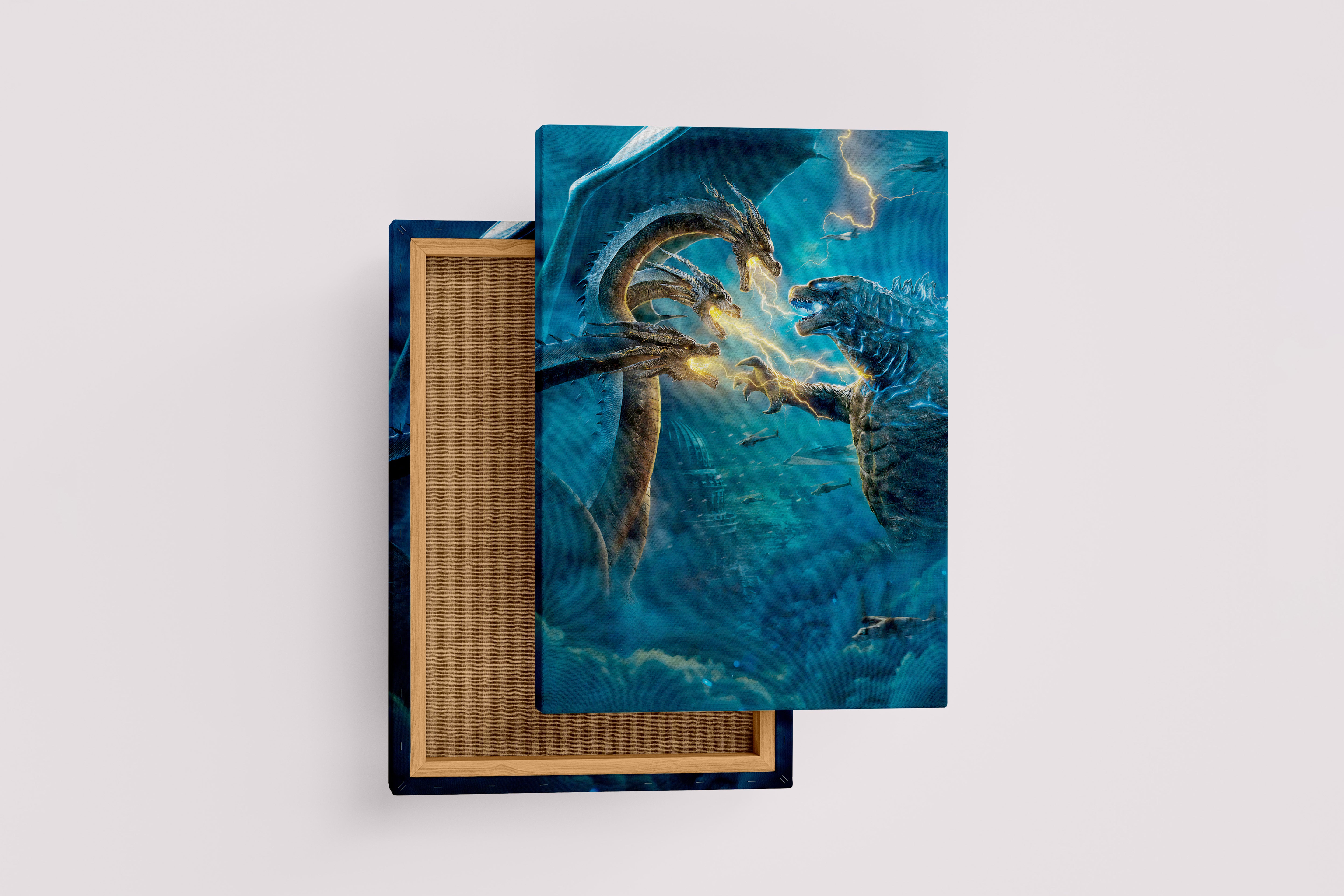 godzilla model 2, movies, art, kanvas tablo