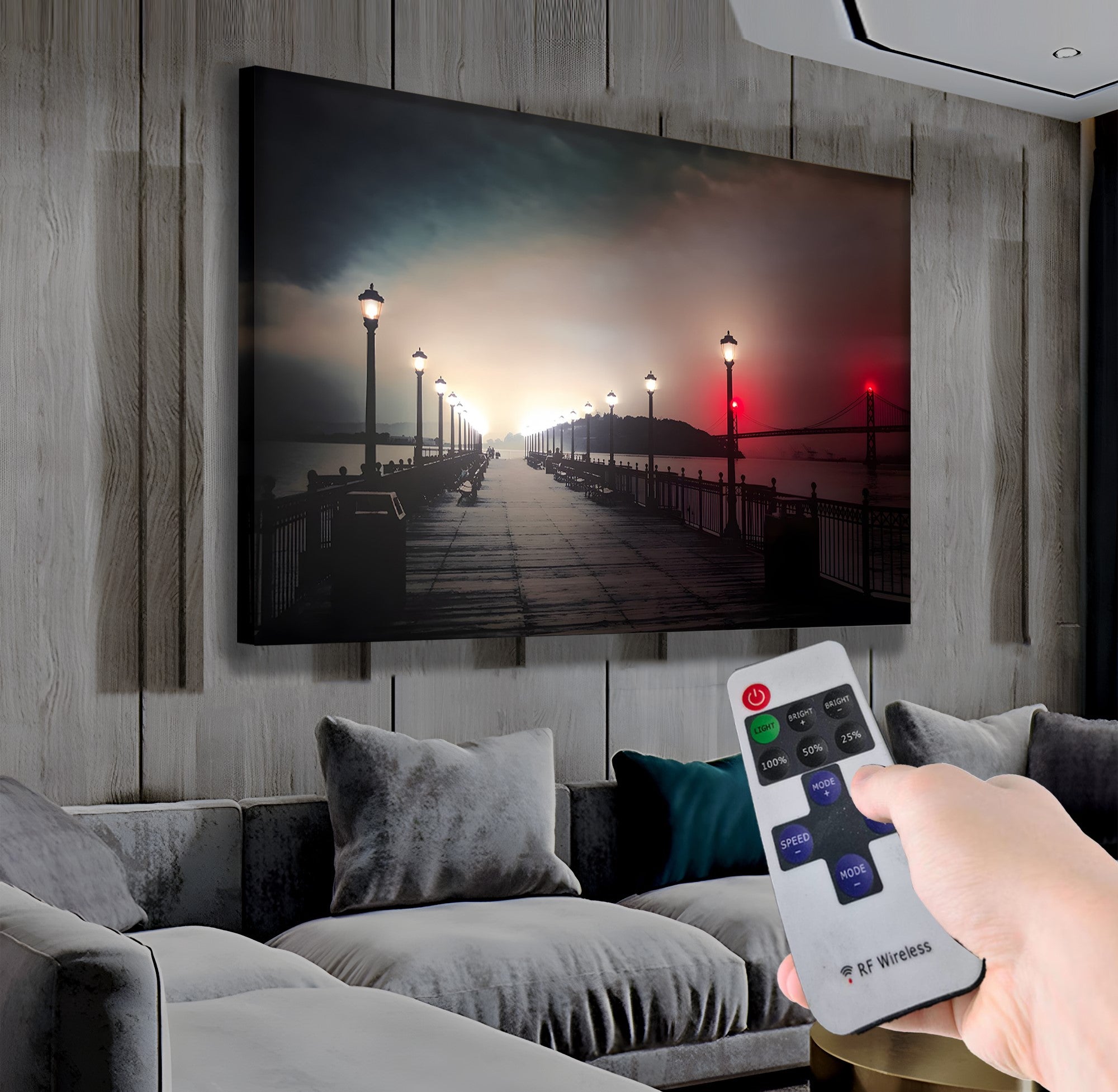 İskele – Uzaktan Kumandalı LED Işıklı Kanvas Tablo