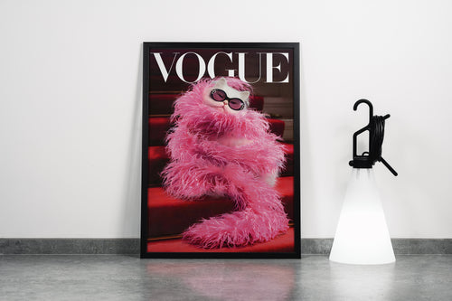 cat with glasses vogue, pet, art, kanvas tablo