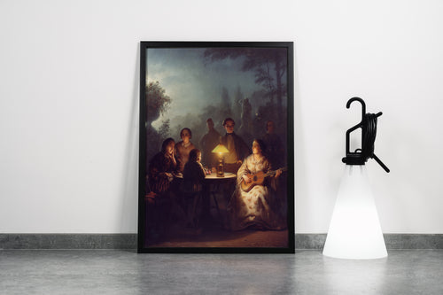 Ivan Konstantinovich Kramskoi Ay Işığında Aile Sohbeti Realist Sanat Kanvas Tablo