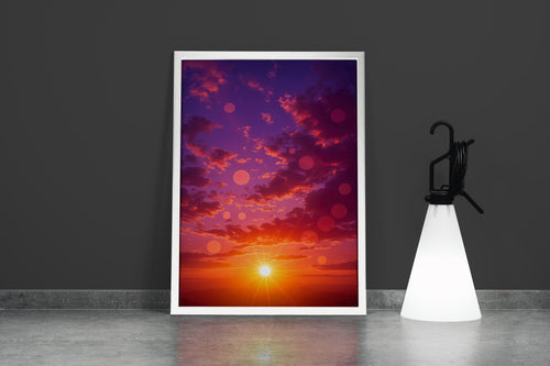 ai creation, sunset in the sky, ai art, art, kanvas tablo