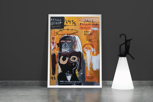 Jean-Michel Basquiat Praise Bebop Jazz Soyut Ekspresyon Kanvas Tablo
