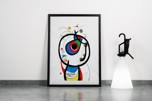 Joan Miró Renkli Soyut Figür Kanvas Tablo