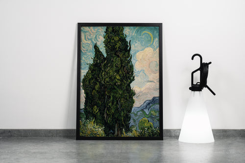 Vincent van Gogh Selvi Ağaçları Peyzaj Kanvas Tablo