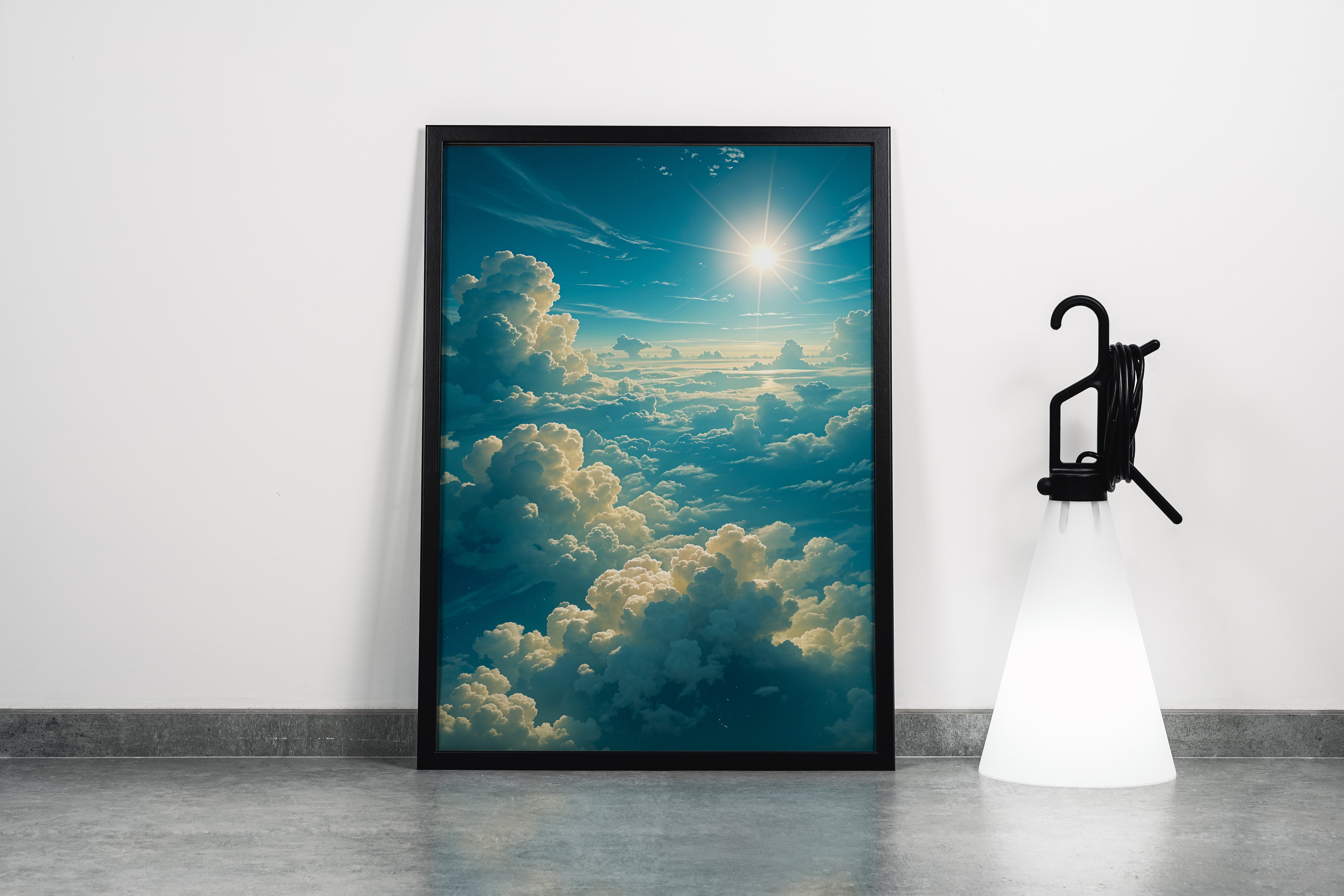 ai creation, as the sun rises above the clouds, ai art, art, kanvas tablo
