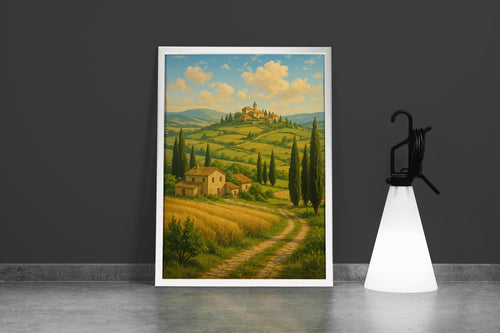 ai creation, the house in the middle of the fields model 1, ai art, art, kanvas tablo