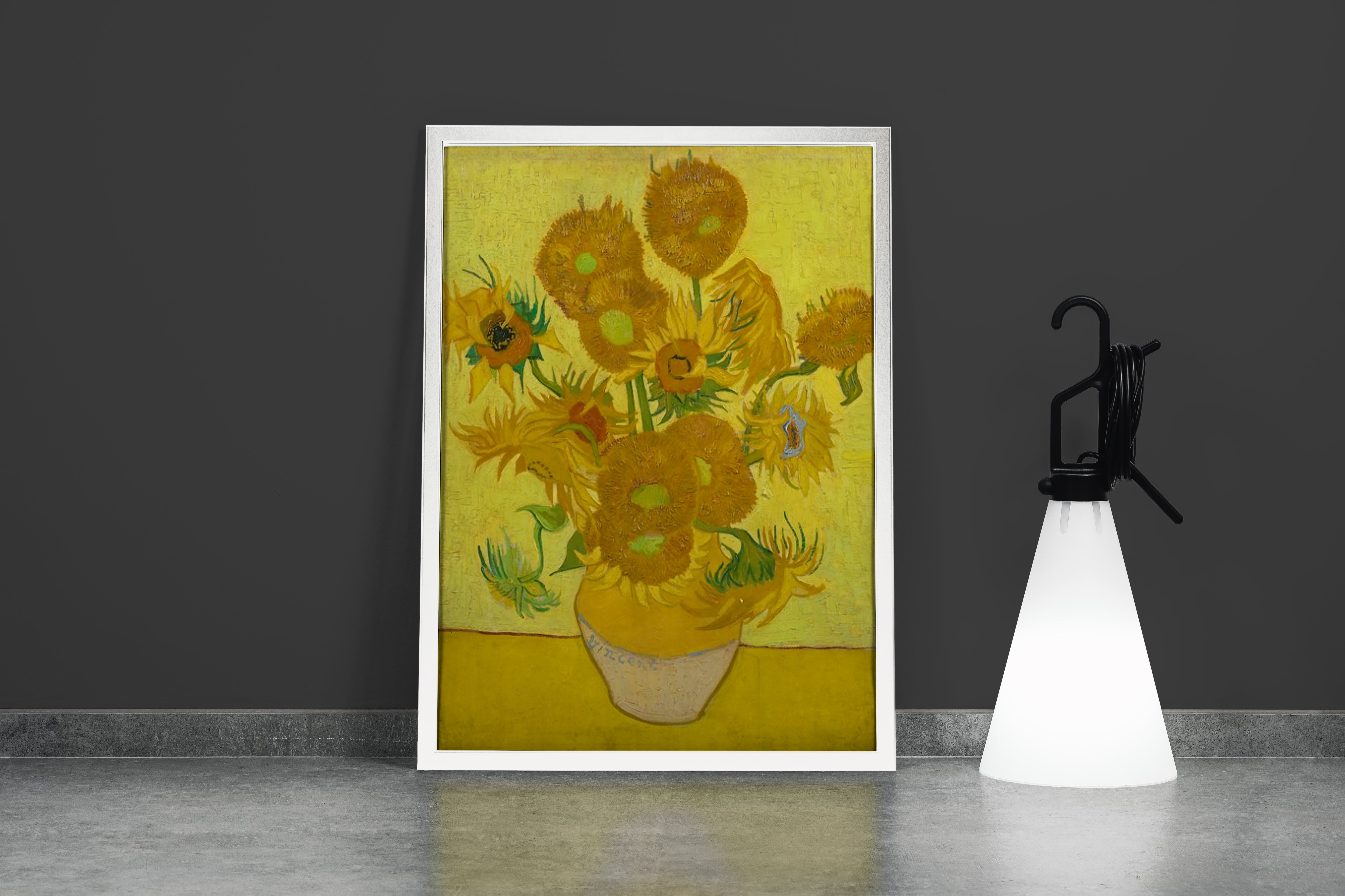 Vincent van Gogh Ayçiçekleri Serisi Sarı Vazo Arles Post-Empresyonist Kanvas Tablo