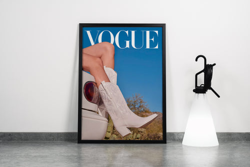 vogue, knee high boots, beauty, pretty, art, kanvas tablo
