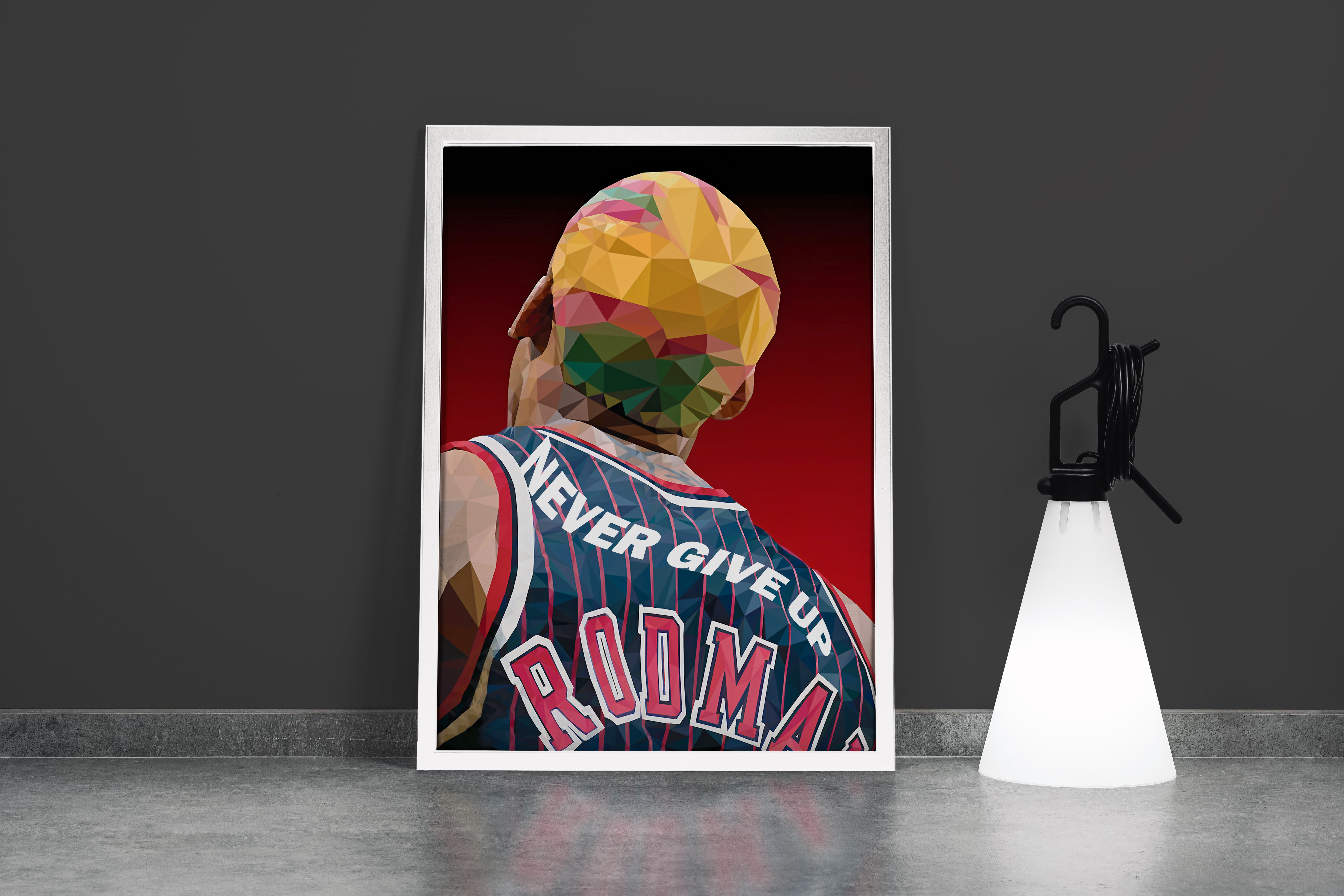 never give up, dennis rodman, sport, kanvas tablo