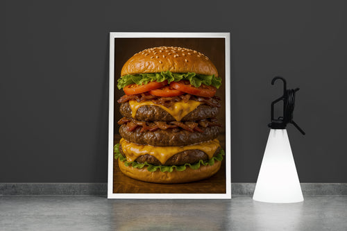 ai creation, triple whopper, ai art, art, kanvas tablo