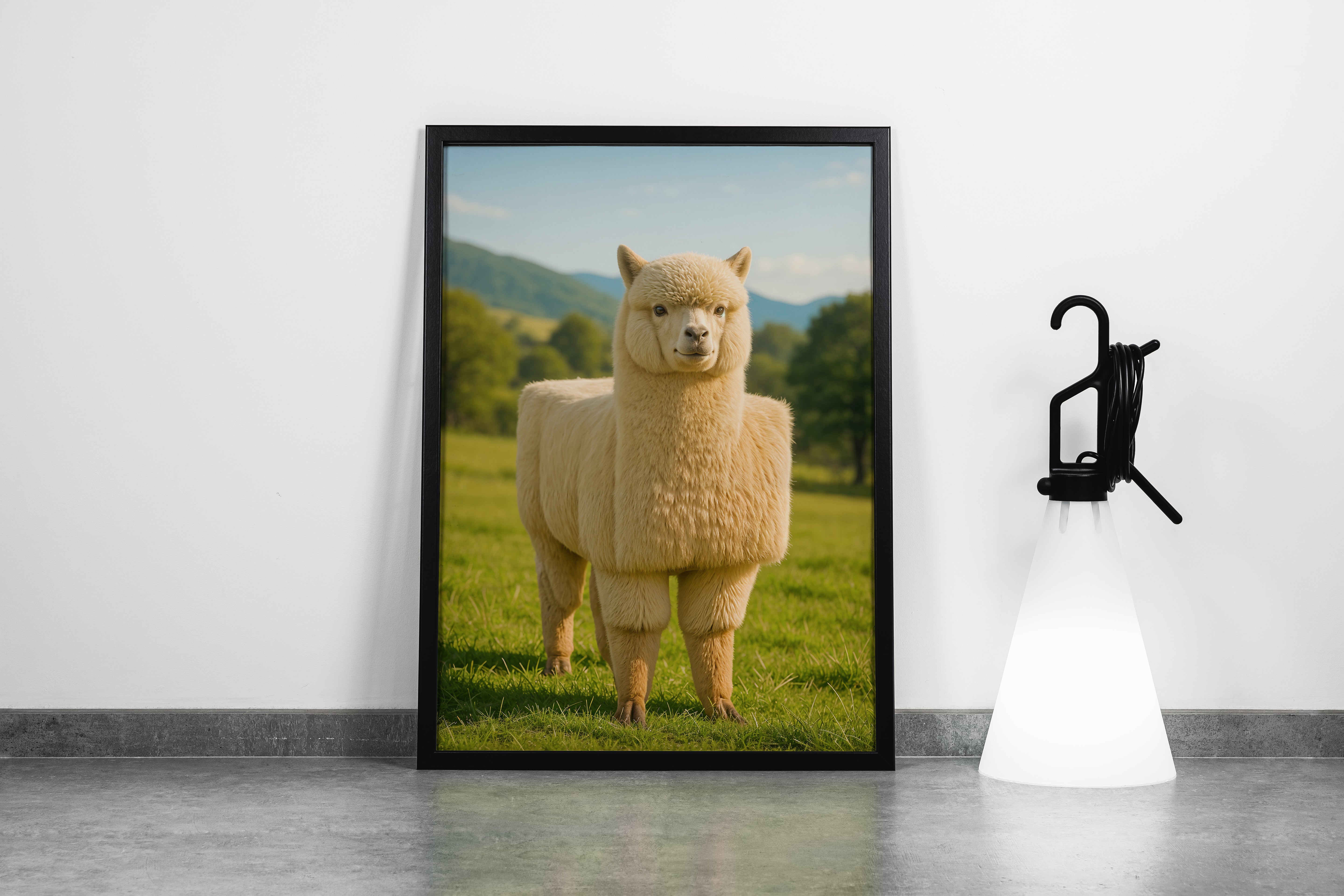 ai creation, rectangular sheep, ai art, art, kanvas tablo