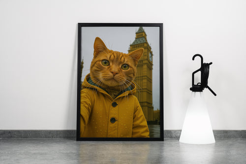 ai creation, cat visits big ben, ai art, art, kanvas tablo