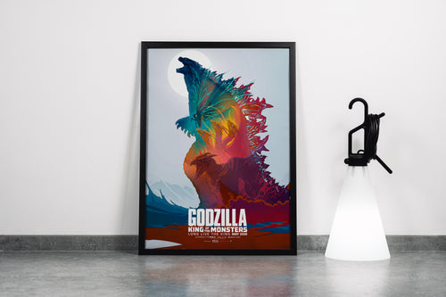 godzilla model 3, movies, art, kanvas tablo
