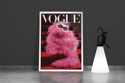 cat with glasses vogue, pet, art, kanvas tablo