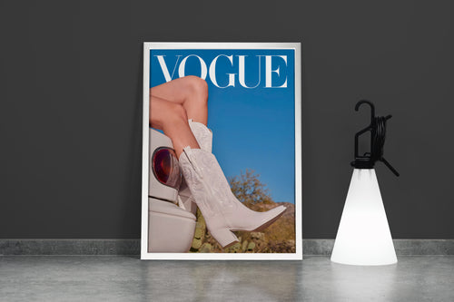 vogue, knee high boots, beauty, pretty, art, kanvas tablo