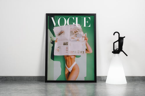 vogue, sanat, art, newspaper, model, kadın, kanvas tablo