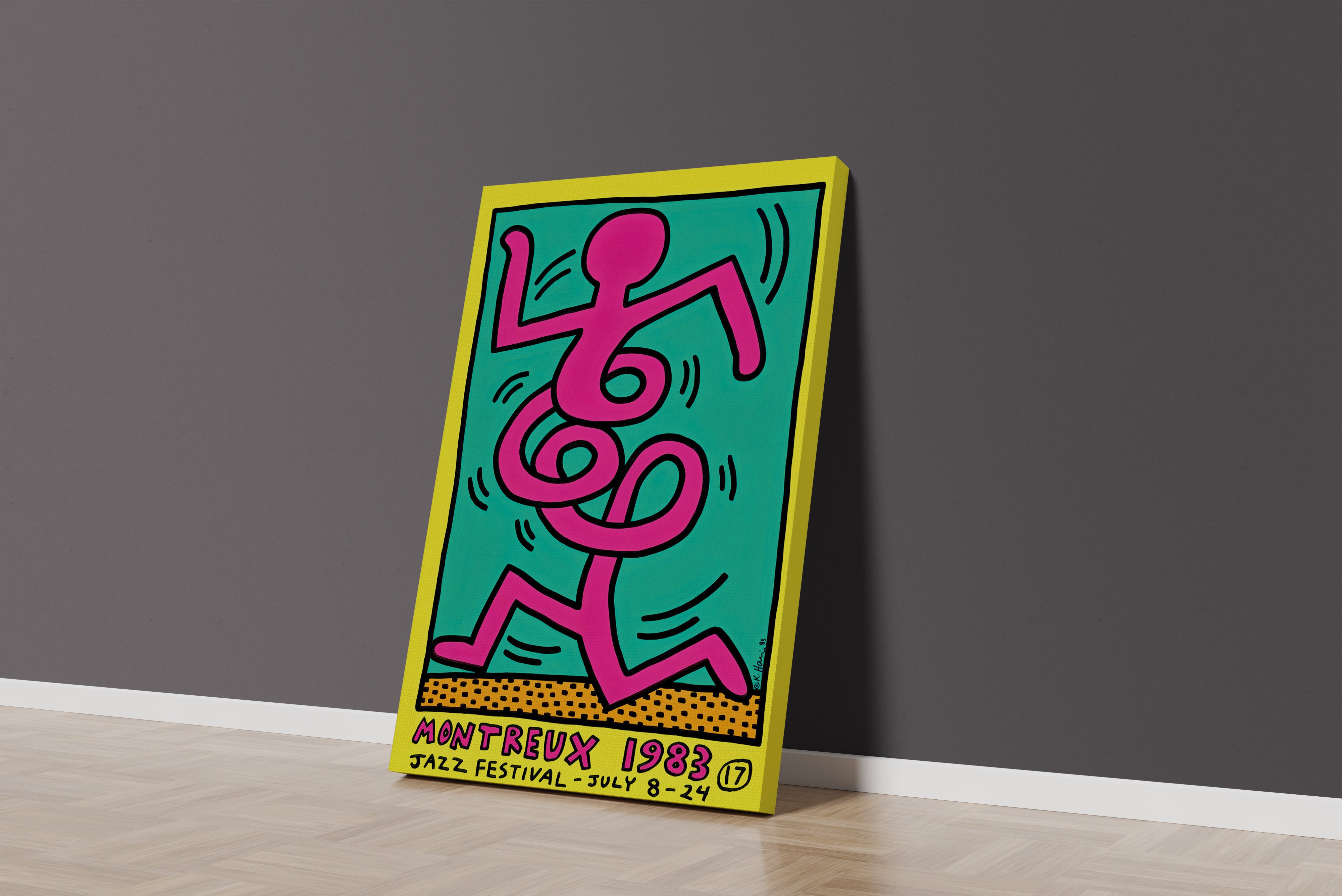 keith haring montreux 1983, art, kanvas tablo