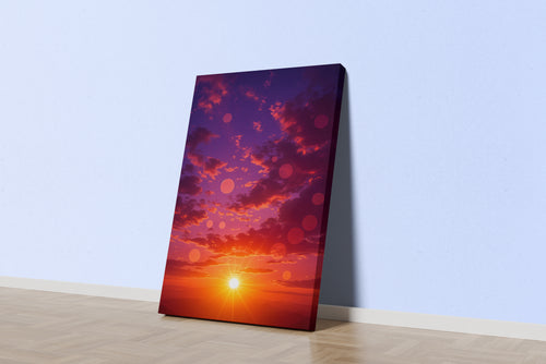 ai creation, sunset in the sky, ai art, art, kanvas tablo