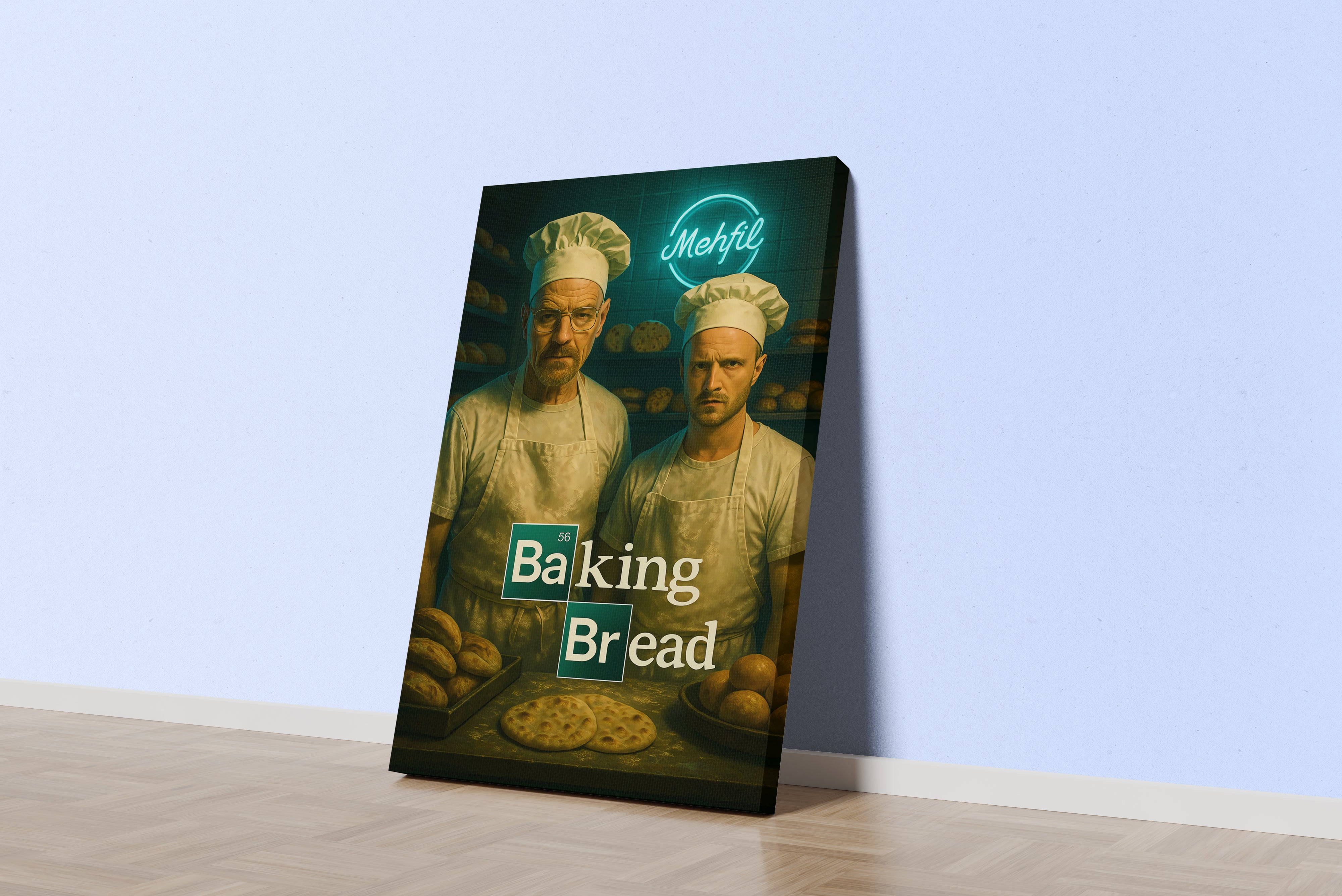 ai creation, breaking bread, breaking bad, series, ai art, art, kanvas tablo
