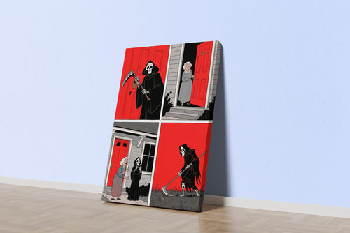 ai creation, death comes for her and she does not resist, ai art, art, kanvas tablo
