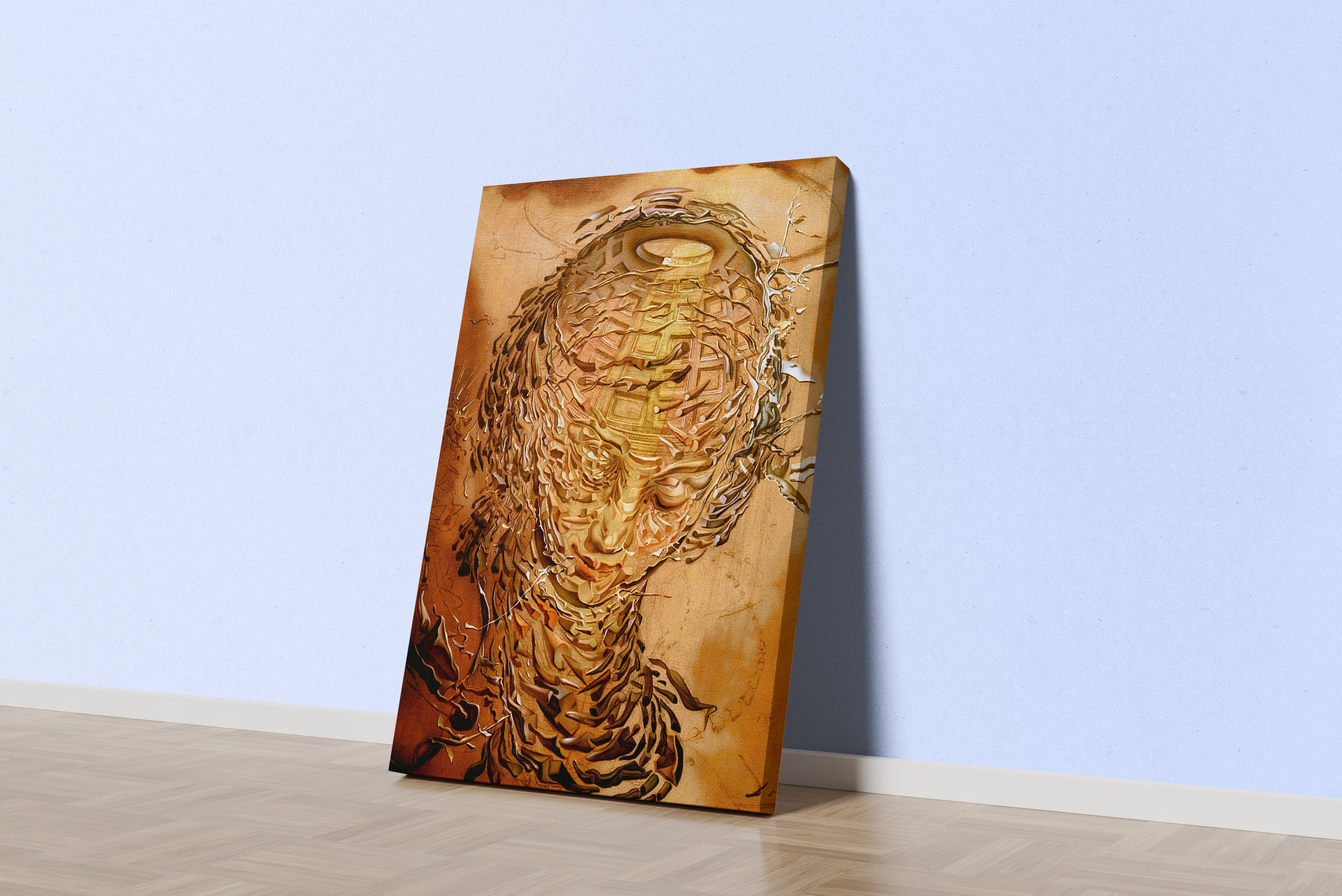 Salvador Dali Melek Yüzlü Portre Sürrealist Kanvas Tablo