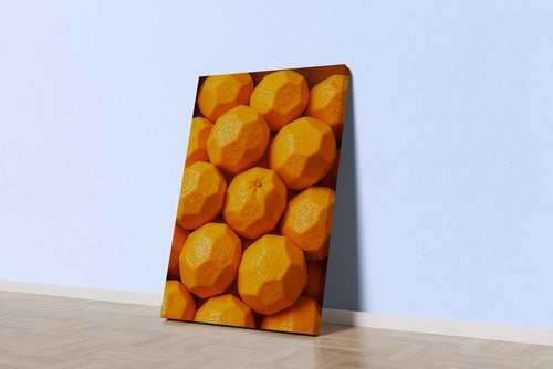 ai creation, polygon orange, ai art, art, kanvas tablo