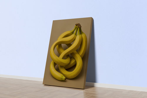 ai creation, intertwined banana, ai art, art, kanvas tablo