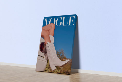 vogue, knee high boots, beauty, pretty, art, kanvas tablo