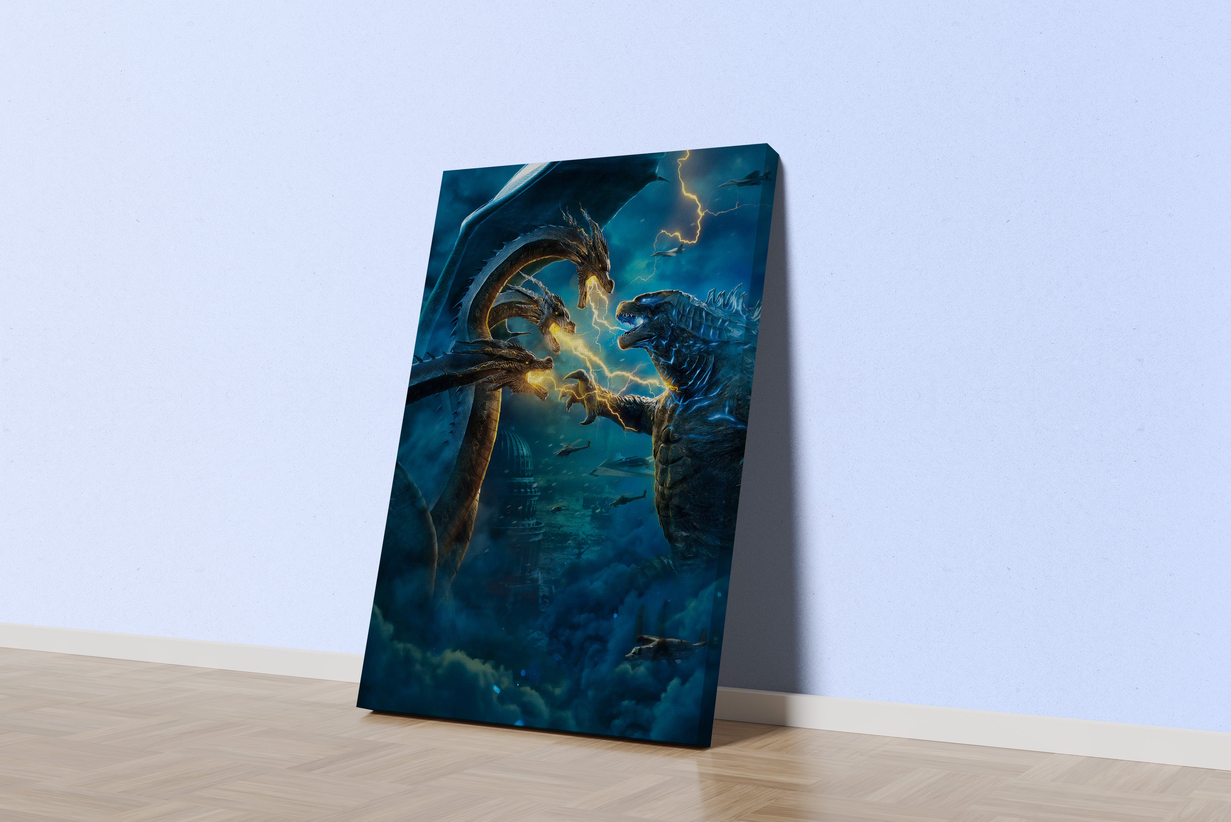 godzilla model 2, movies, art, kanvas tablo