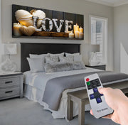 Led Işıklı Uzaktan Kumandalı Oda Mumları Model 7 Kanvas Tablo