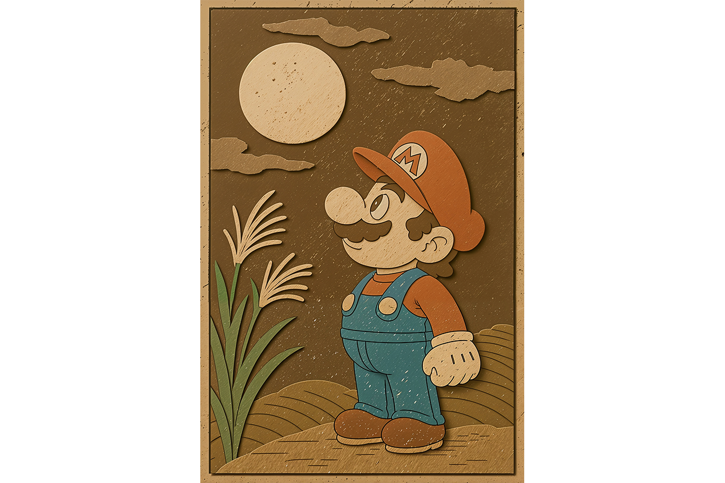 ai creation, mario world, ai art, art, kanvas tablo