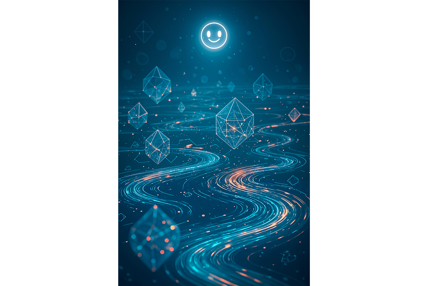 ai creation, crystals appearing on the surface, ai art, art, kanvas tablo