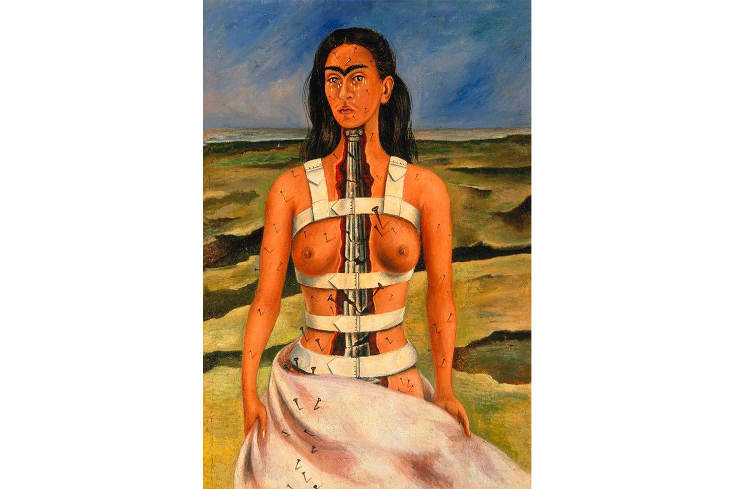 Frida Kahlo Kırık Sütun Kanvas Tablo