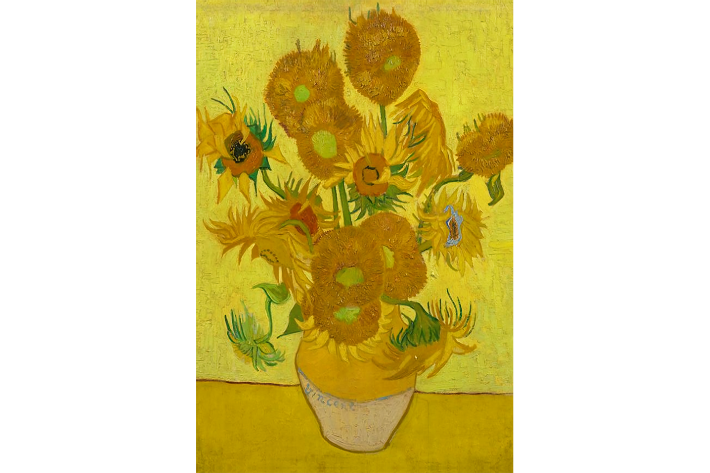 Vincent van Gogh Ayçiçekleri Serisi Sarı Vazo Arles Post-Empresyonist Kanvas Tablo