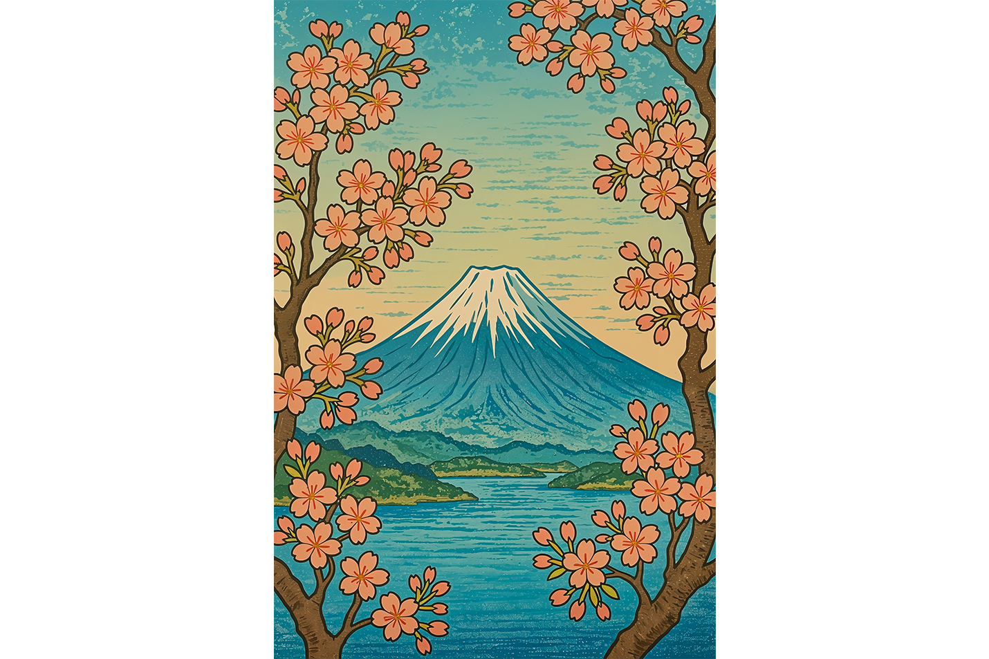 ai creation, ando blossom, ai art, art, kanvas tablo
