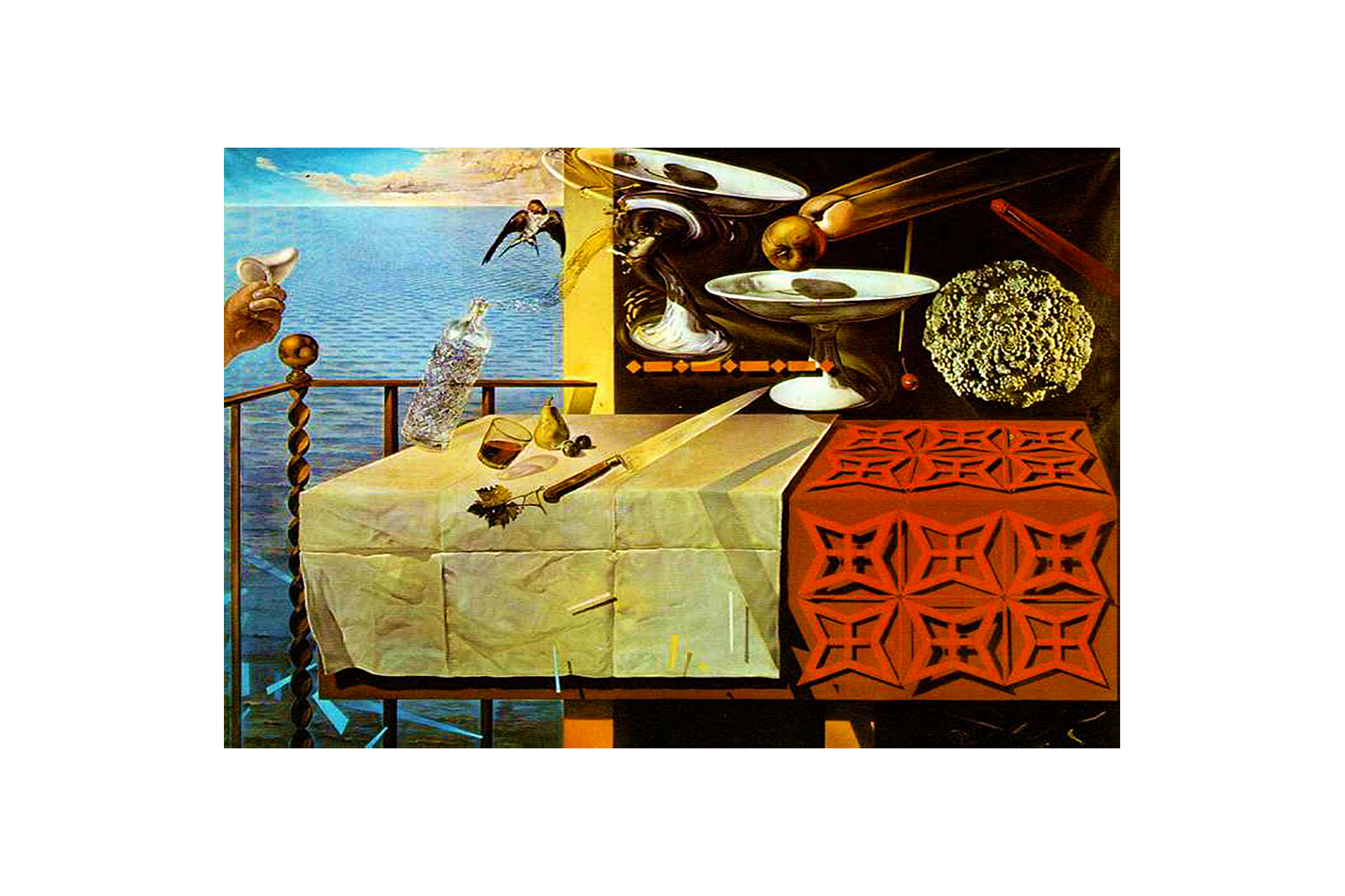 Salvador Dalí Nature Morte Vivante Sürrealist Kanvas Tablo