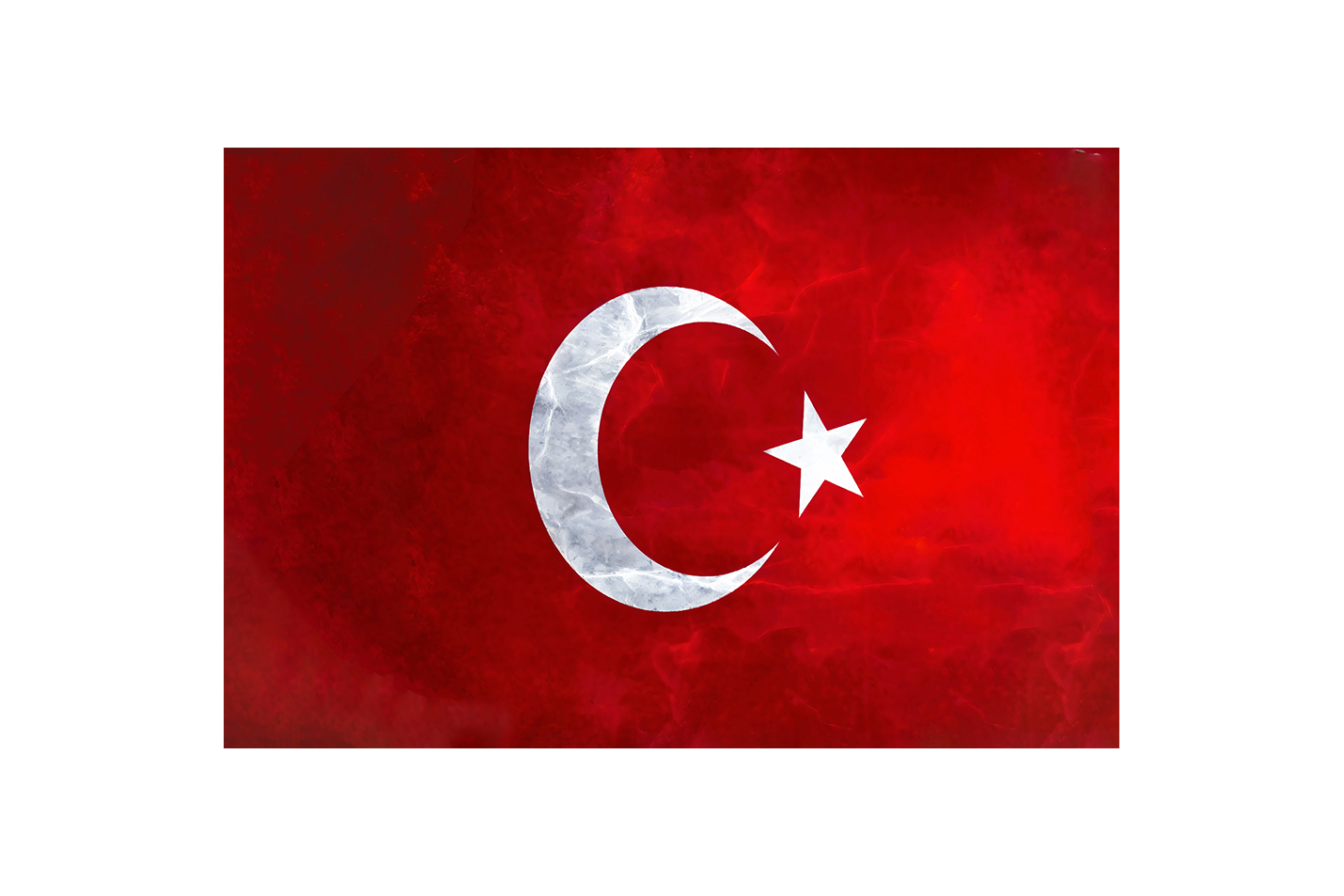 Turkish flag model 1, art, kanvas tablo