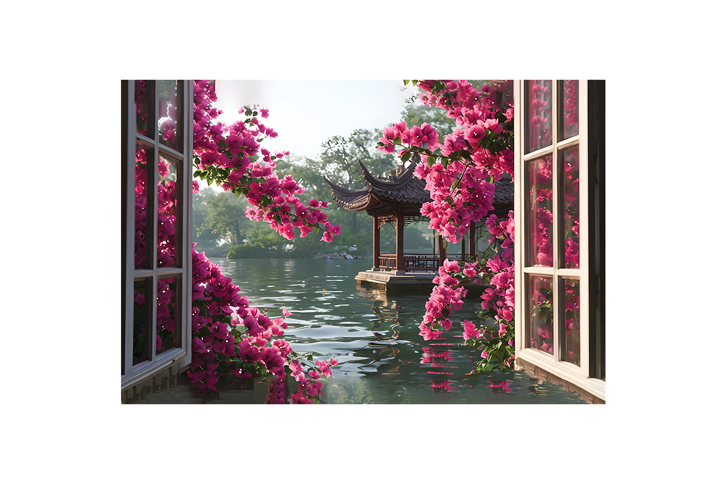 with window effect nearest view, art, kanvas tablo